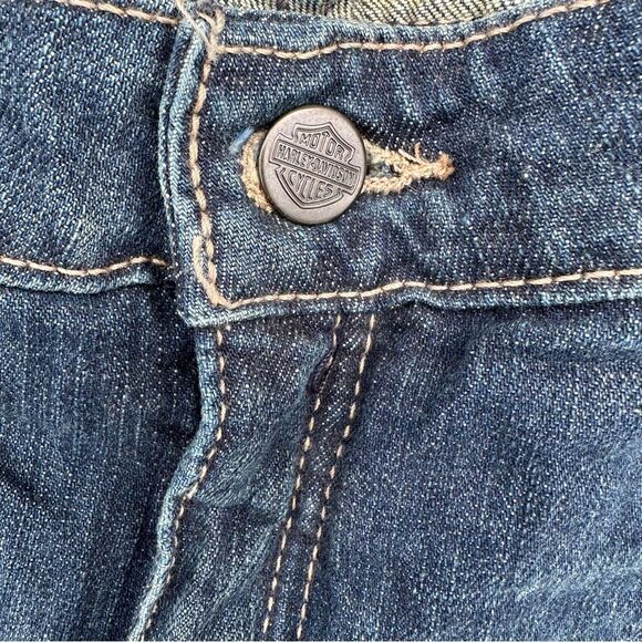 Harley-Davidson Blue Straight Leg Jeans Classic Denim - Picture 8 of 9